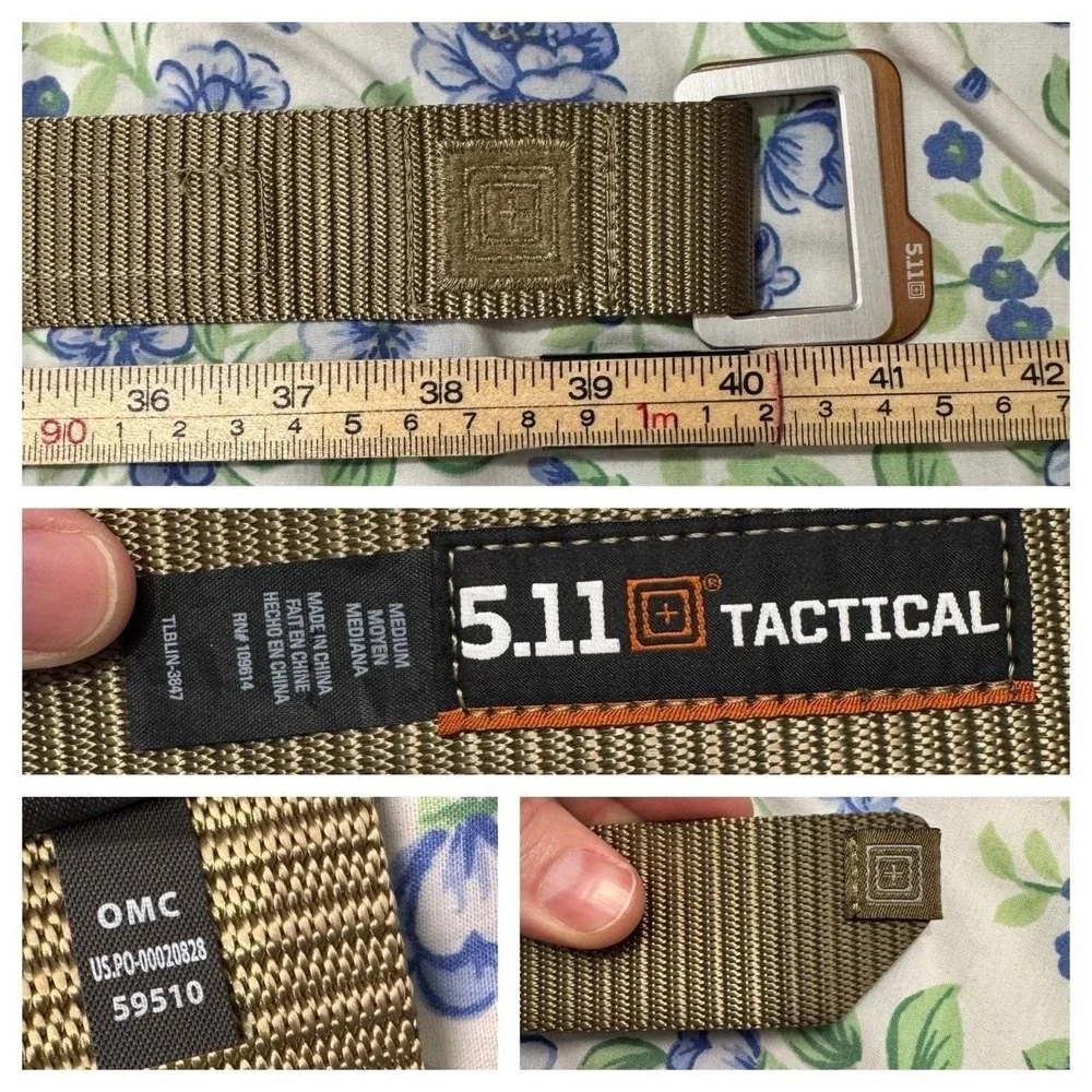 5.11 Tactical Traverse Double Buckle Belt 59510 Olive M 32-34 Utility Outdoors